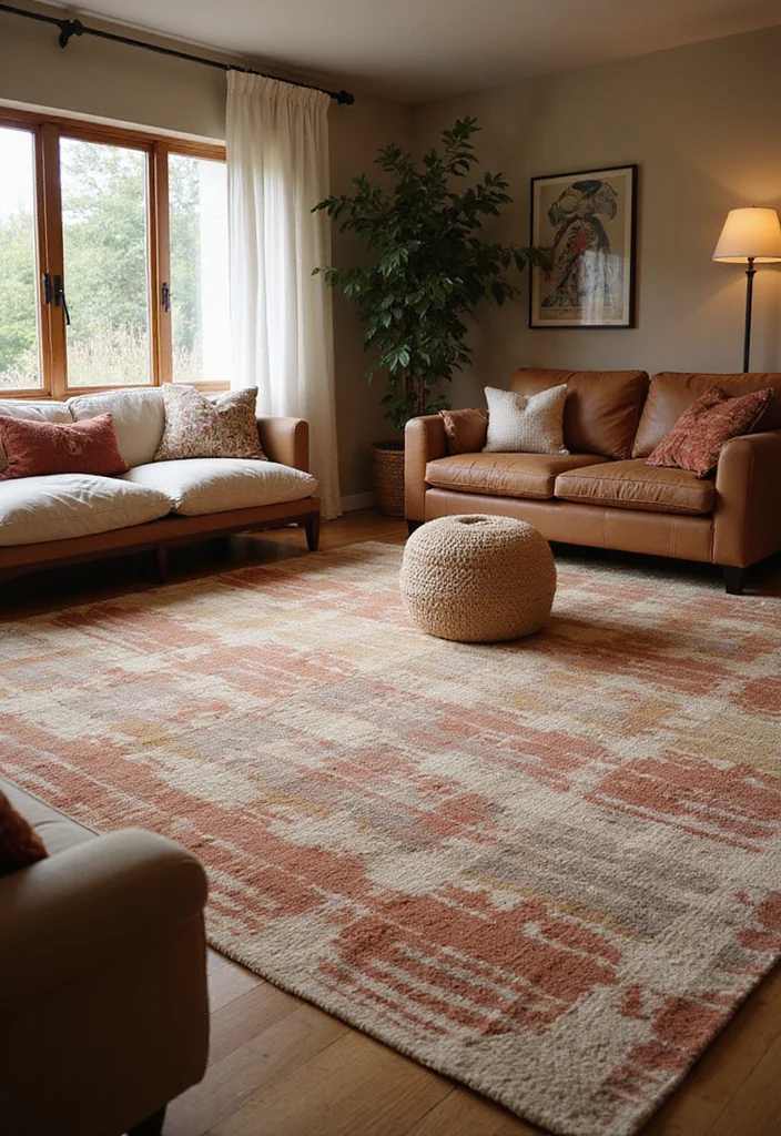 14 Living Room Carpet Ideas for Warm Comfortable Everyday Style 45 14 Living Room Carpet Ideas for Warm Comfortable Everyday Style 5. Natural Dyed Rugs