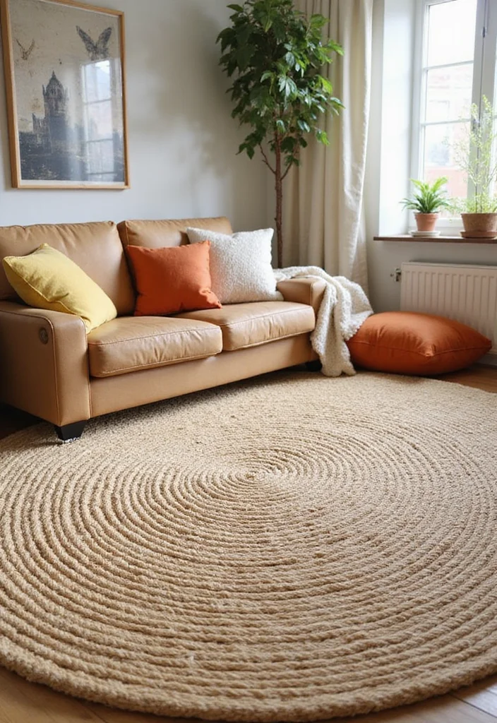14 Living Room Carpet Ideas for Warm Comfortable Everyday Style 78 14 Living Room Carpet Ideas for Warm Comfortable Everyday Style 8. Sustainable Sisal Rugs