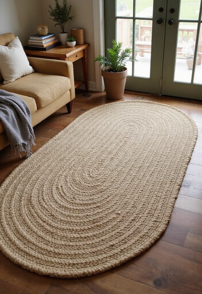 14 Living Room Rug Ideas for Soft Texture and Grounded Style 9. Beautifully Braided Rugs