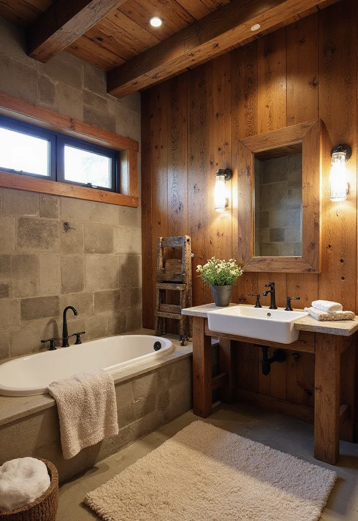 14 Mens Bathroom Ideas for Sleek Practical Modern Style 12 14 Mens Bathroom Ideas for Sleek Practical Modern Style 2. Rustic Charm