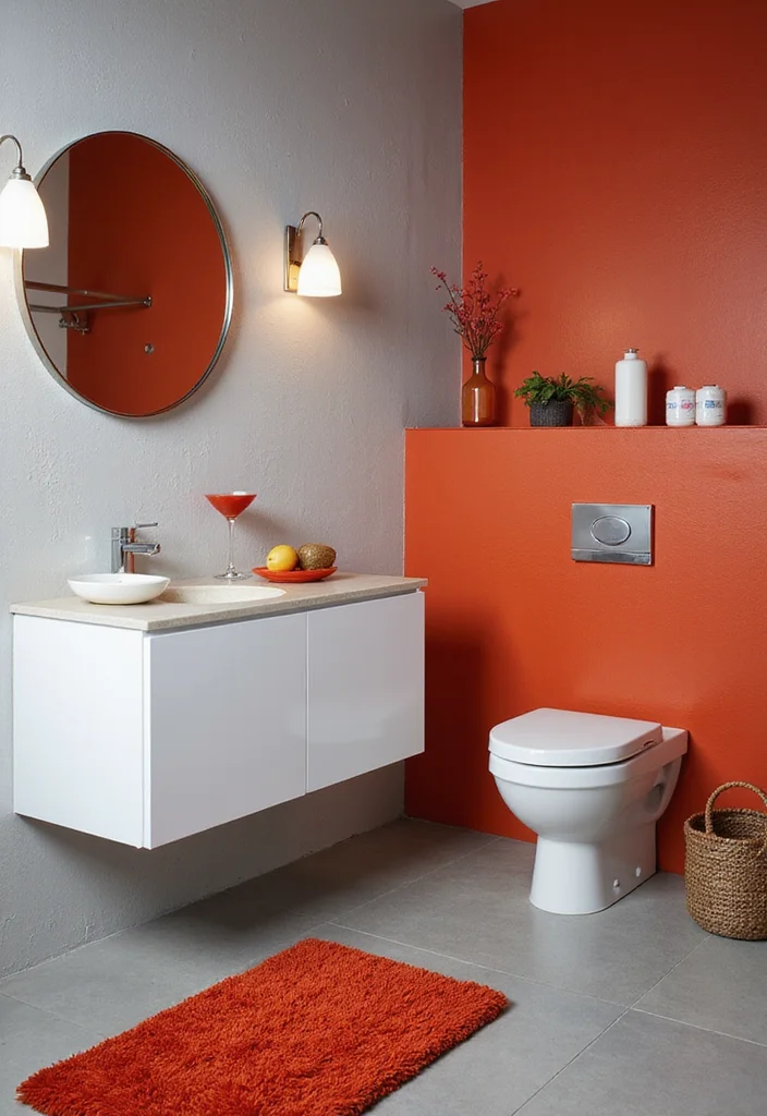 14 Mens Bathroom Ideas for Sleek Practical Modern Style 56 14 Mens Bathroom Ideas for Sleek Practical Modern Style 6. Bold Accents