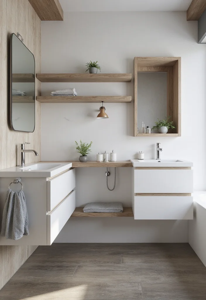 14 Mens Bathroom Ideas for Sleek Practical Modern Style 67 14 Mens Bathroom Ideas for Sleek Practical Modern Style 7. Floating Elements