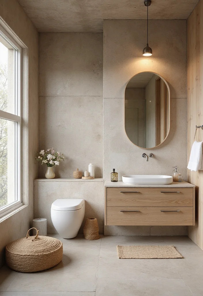 14 Neutral Bathroom Ideas for Calm Timeless Everyday Comfort 100 14 Neutral Bathroom Ideas for Calm Timeless Everyday Comfort 10. Light Stone and Natural Wood