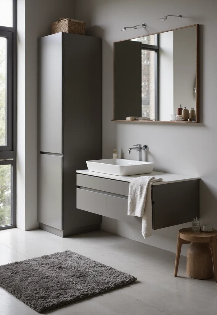 14 Neutral Bathroom Ideas for Calm Timeless Everyday Comfort 23 14 Neutral Bathroom Ideas for Calm Timeless Everyday Comfort 3. Earthy Gray Tones