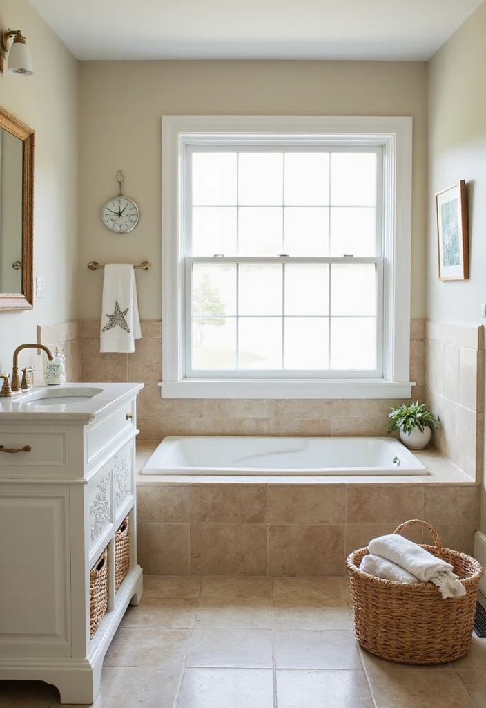 14 Neutral Bathroom Ideas for Calm Timeless Everyday Comfort 67 14 Neutral Bathroom Ideas for Calm Timeless Everyday Comfort 7. Sandy Beach Vibes