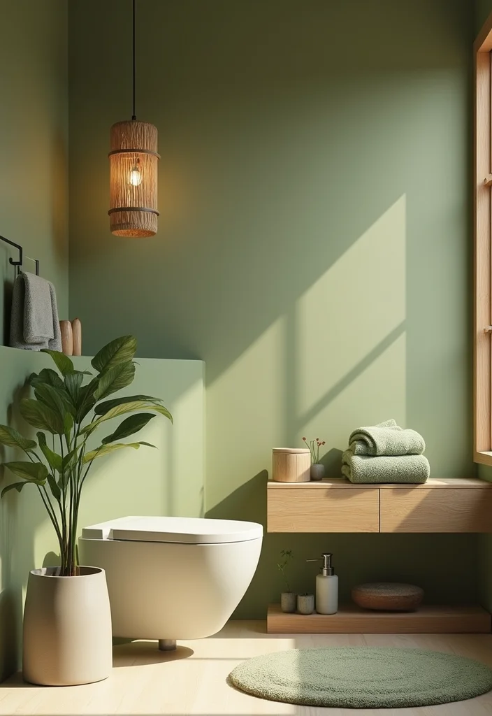 14 Neutral Bathroom Ideas for Calm Timeless Everyday Comfort 78 14 Neutral Bathroom Ideas for Calm Timeless Everyday Comfort 8. Light Olive Green Touches