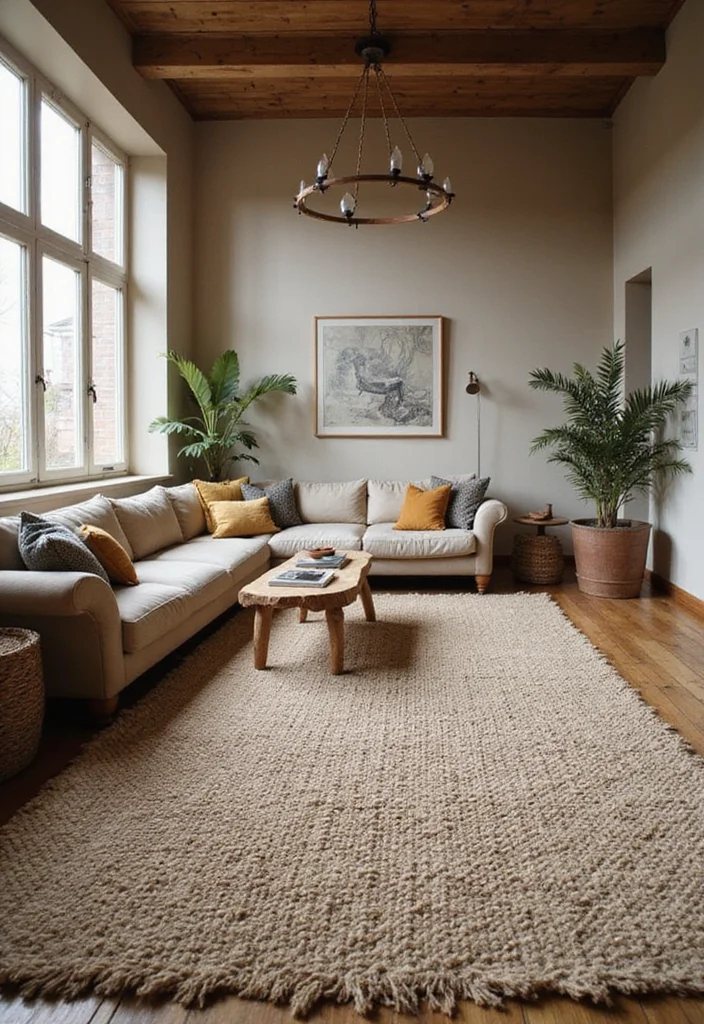14 Rustic Living Room Ideas for Cozy Natural Textured Charm 122 14 Rustic Living Room Ideas for Cozy Natural Textured Charm 12. Textured Rugs