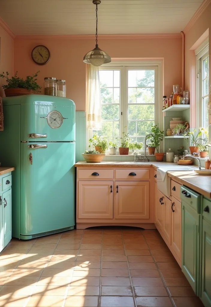 14 Vintage Kitchen Ideas for Timeless Charming Personality 1 14 Vintage Kitchen Ideas for Timeless Charming Personality 1. Retro Color Palettes