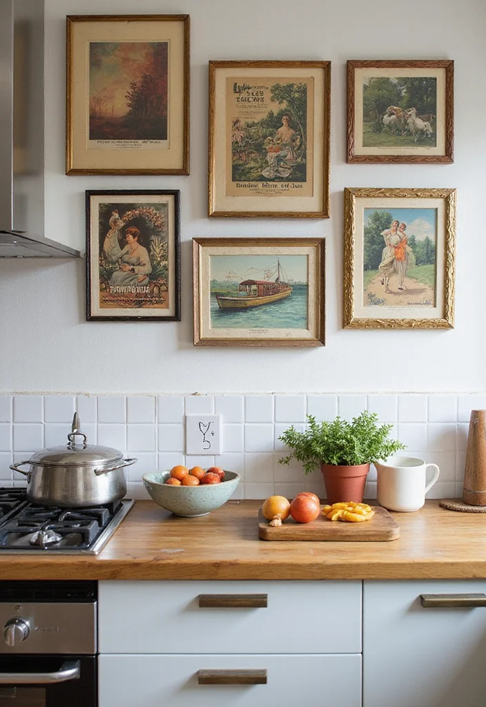 14 Vintage Kitchen Ideas for Timeless Charming Personality 100 14 Vintage Kitchen Ideas for Timeless Charming Personality 10. Vintage Wall Art