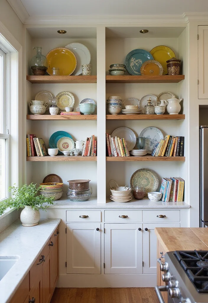 14 Vintage Kitchen Ideas for Timeless Charming Personality 67 14 Vintage Kitchen Ideas for Timeless Charming Personality 7. Open Shelving
