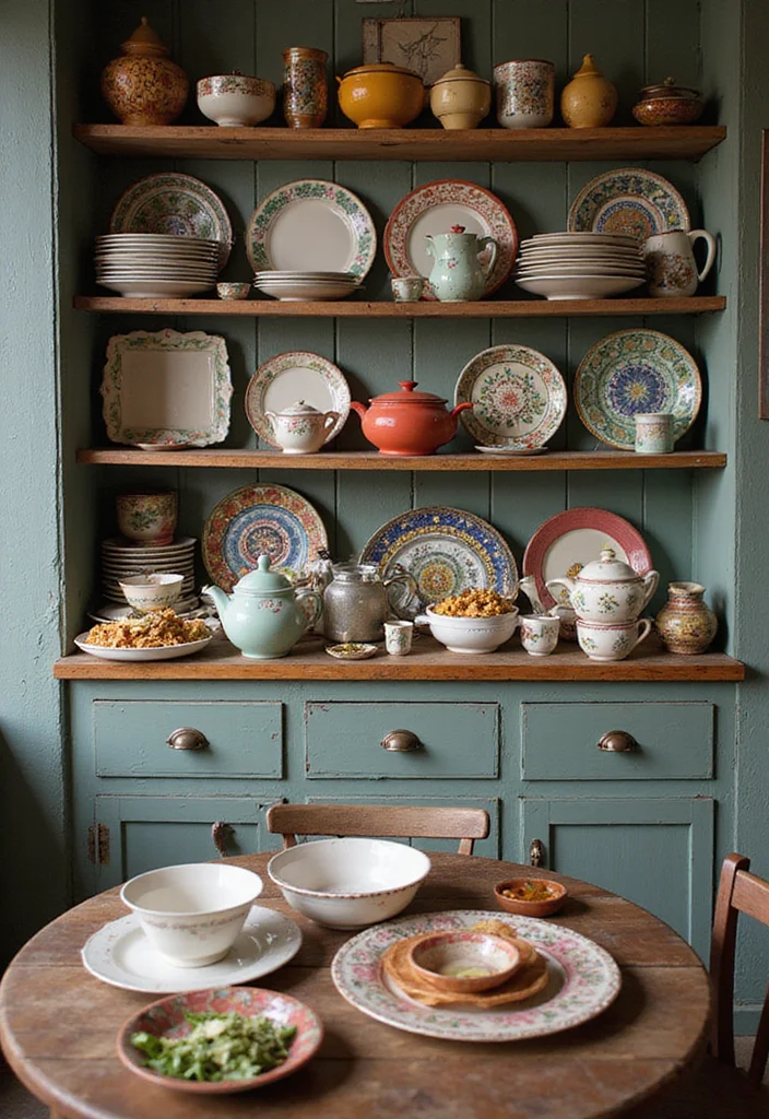 14 Vintage Kitchen Ideas for Timeless Charming Personality 78 14 Vintage Kitchen Ideas for Timeless Charming Personality 8. Vintage Tableware