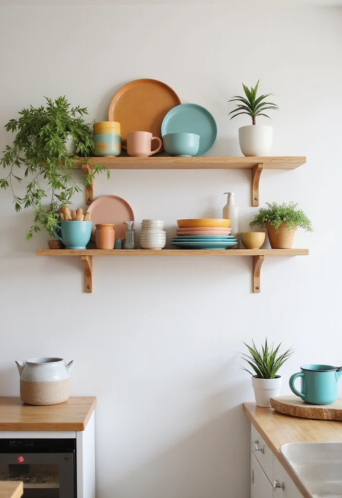 14 Wall Kitchen Ideas for Clean Space Saving Vertical Style 1. Open Shelving for a Breezy Look