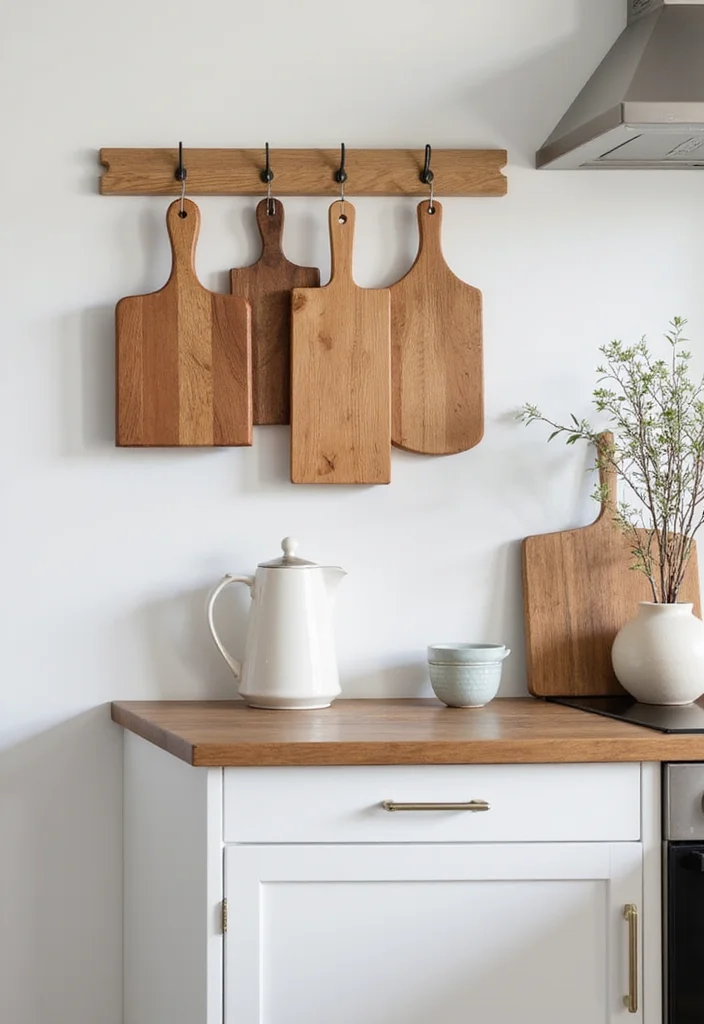 14 Wall Kitchen Ideas for Clean Space Saving Vertical Style 4. Wall Mounted Cutting Boards