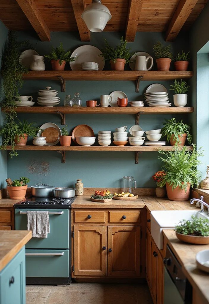15 Cozy Kitchen Ideas for Warm Inviting Everyday Moments 5. Open Shelving