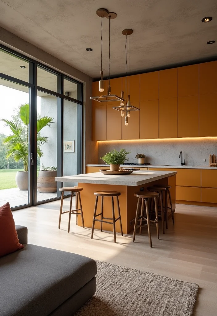 16 Kitchen and Living Room Ideas for Open Functional Layouts 11. Create a Feature Wall