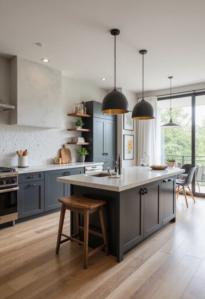 16 Kitchen and Living Room Ideas for Open Functional Layouts 7. Consider a Kitchen Island as a Divider