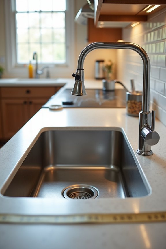 How Kitchen Sinks Are Measured in 3 Simple Steps 3 basin depth clearance fit