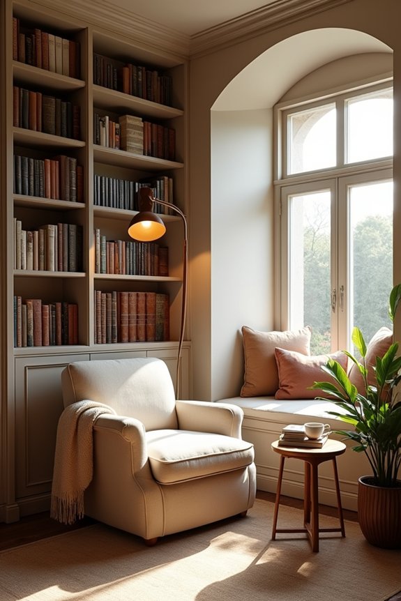 cozy private library retreat
