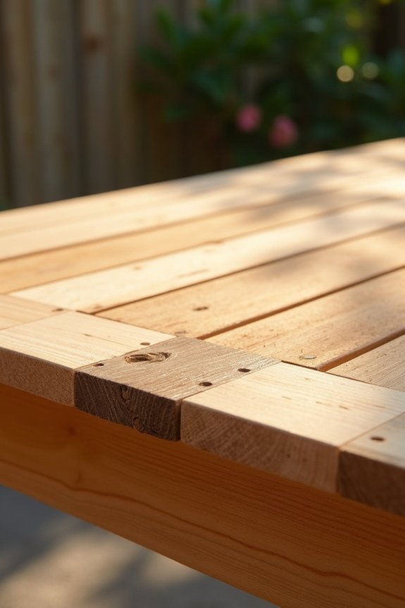 evenly spaced deck board layout