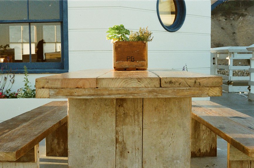 five step outdoor patio table build