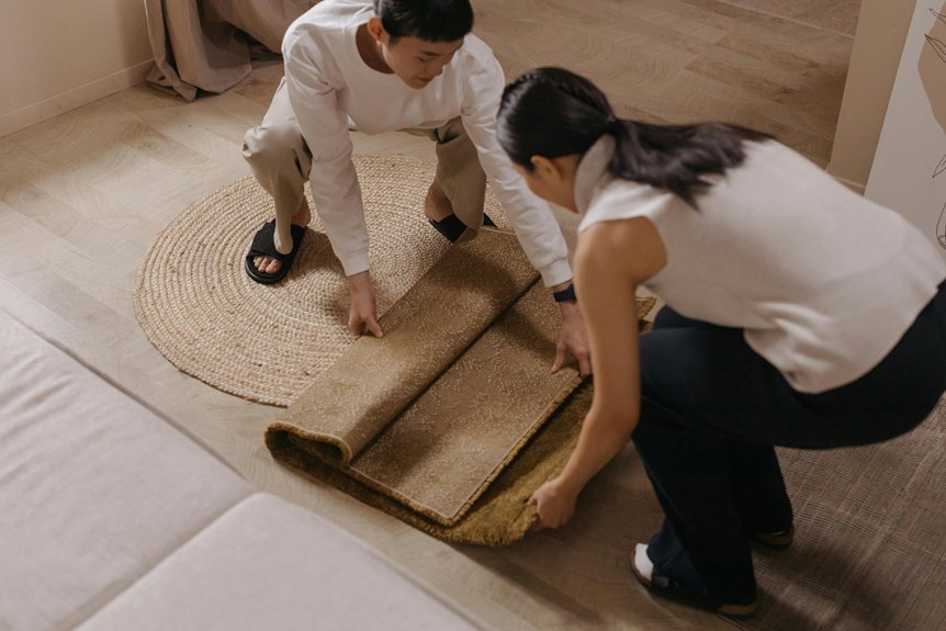 four word rug size guidance for living room