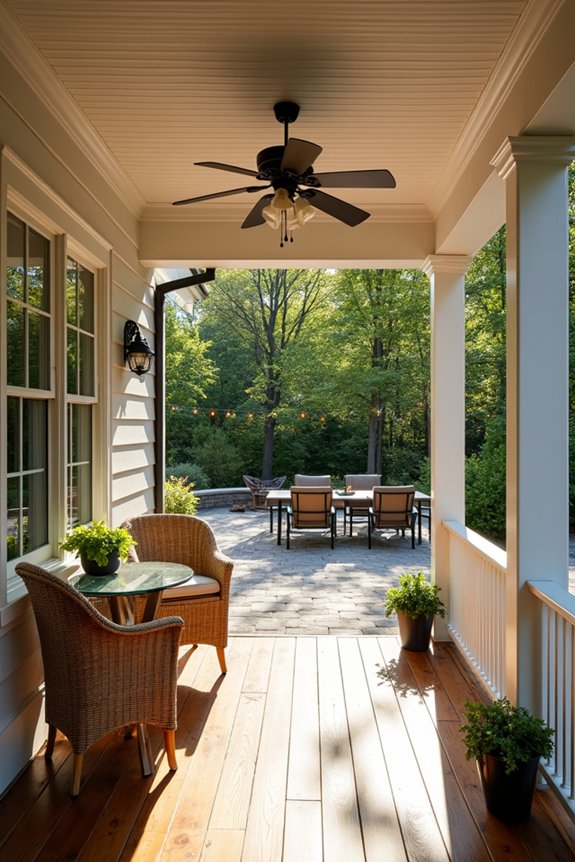 front porch vs backyard patios investment value