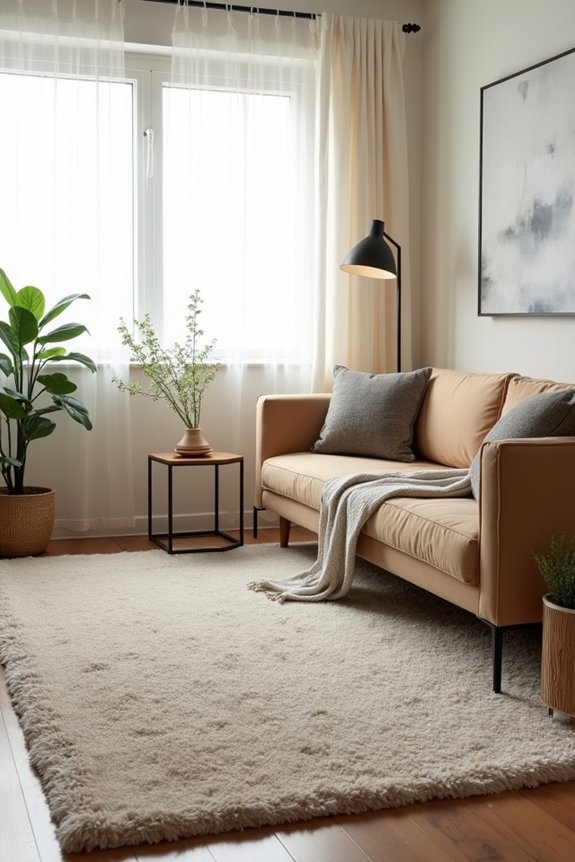 grounding rug proper sizing seamless flow