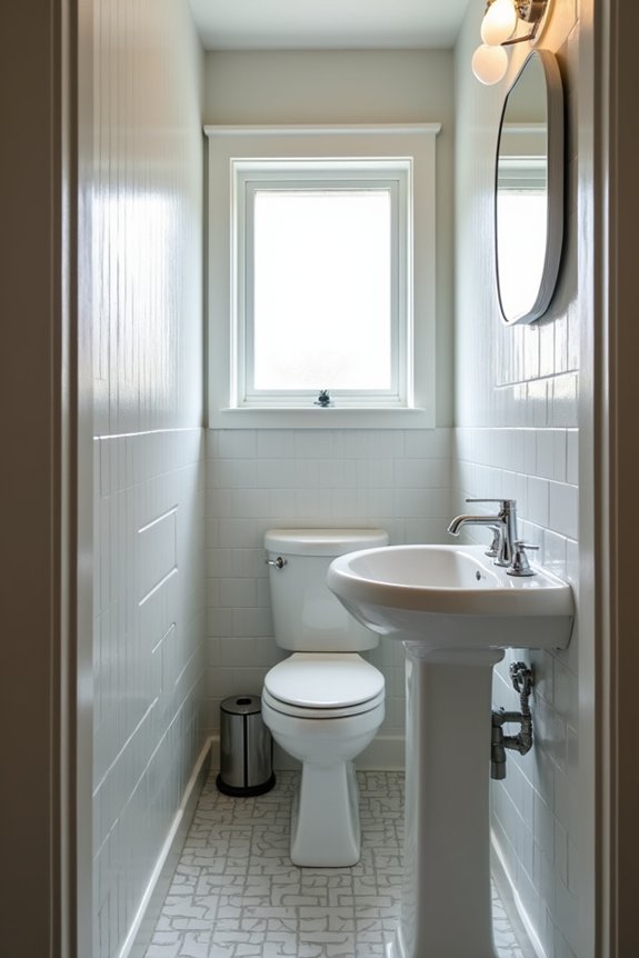 half bathrooms save space alternatively tiny powder room efficiency