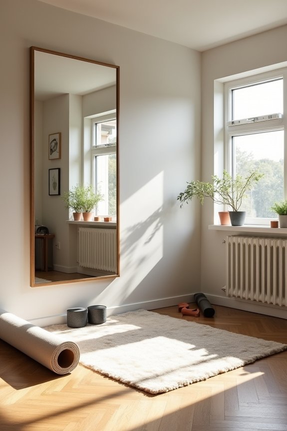home gym doubles as wellness studio