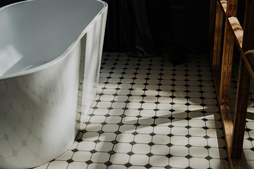 how to paint bathroom tiles