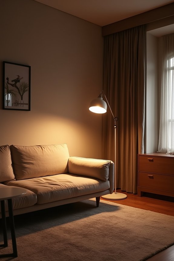 lamp size should fit furniture proportions