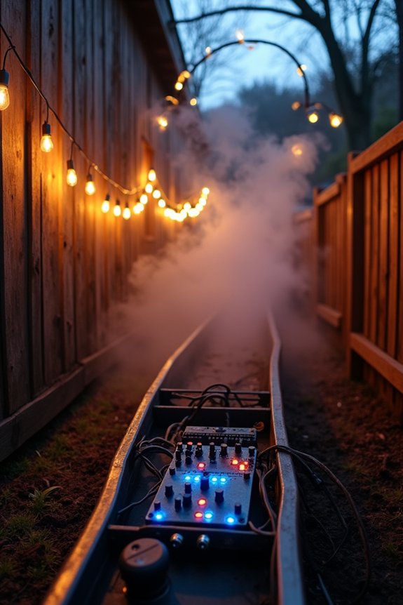 What You Need to Have to Build a Dark Ride in Your Backyard 6 lights fog sound synchronized magic
