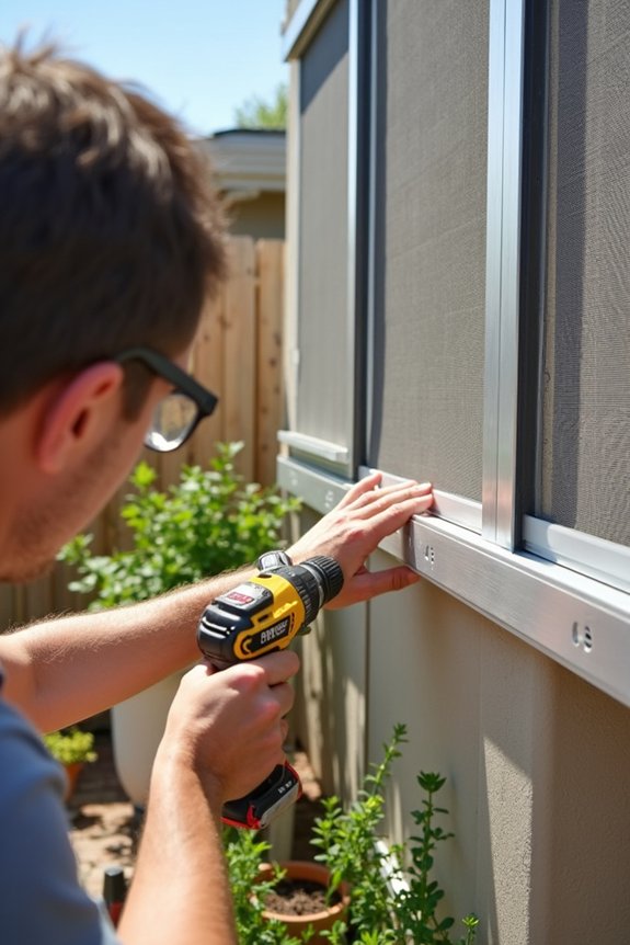 mini track patio screening system
