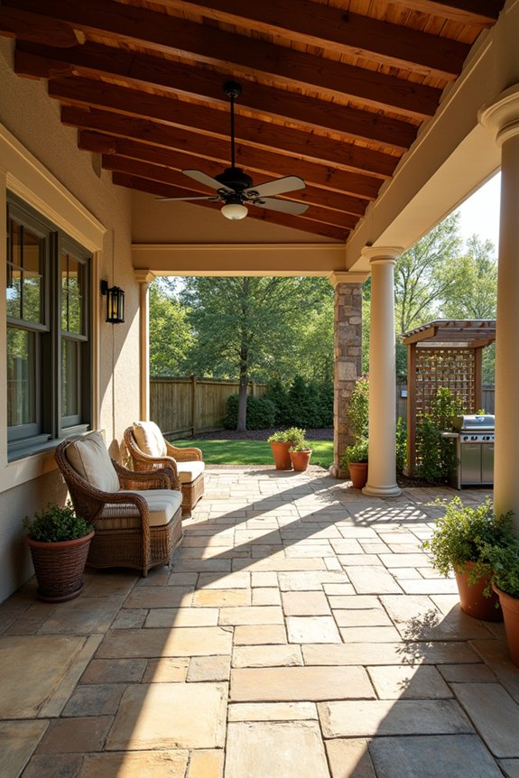 porch has permanent roofed protection