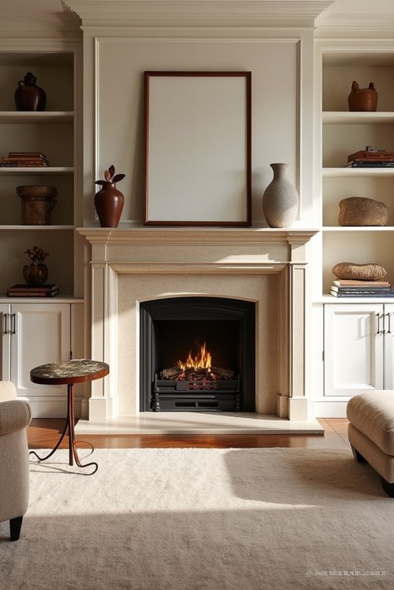 proportional built ins frame hearth