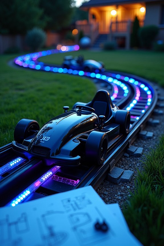 What You Need to Have to Build a Dark Ride in Your Backyard 4 pvc track system with center drive wheels
