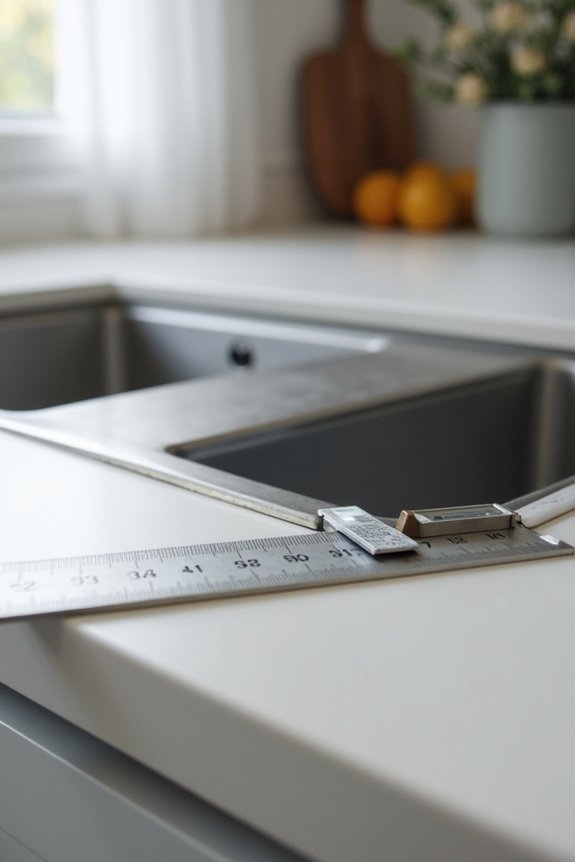 How Kitchen Sinks Are Measured in 3 Simple Steps 2 rim overlap and thickness measurements