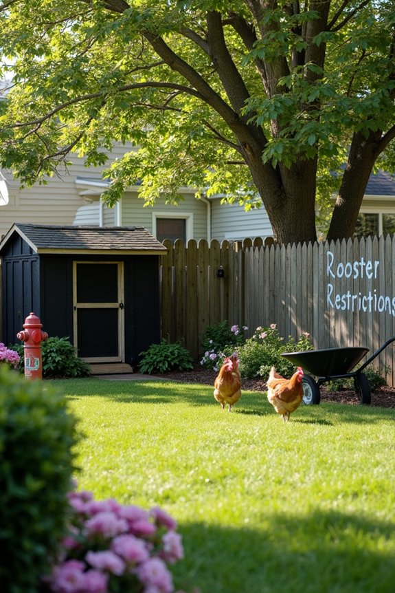roosters often banned in suburbs