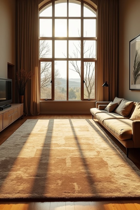 rug orientation changes space perception