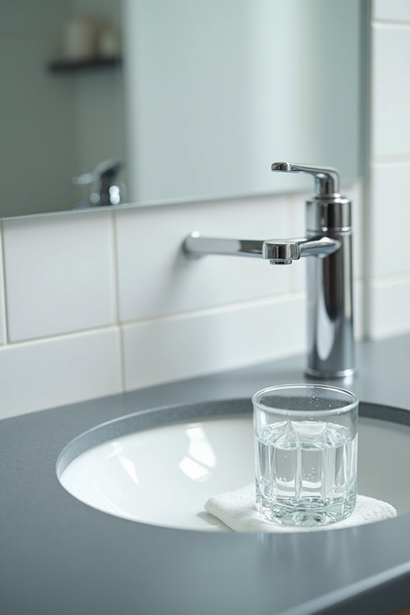 run cold water before testing