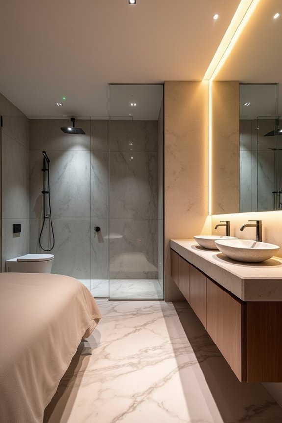 What Is an Ensuite Bedroom and How to Design One 4 shower wc basin layout