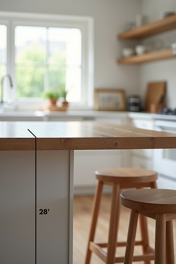 standard kitchen table height supports comfort
