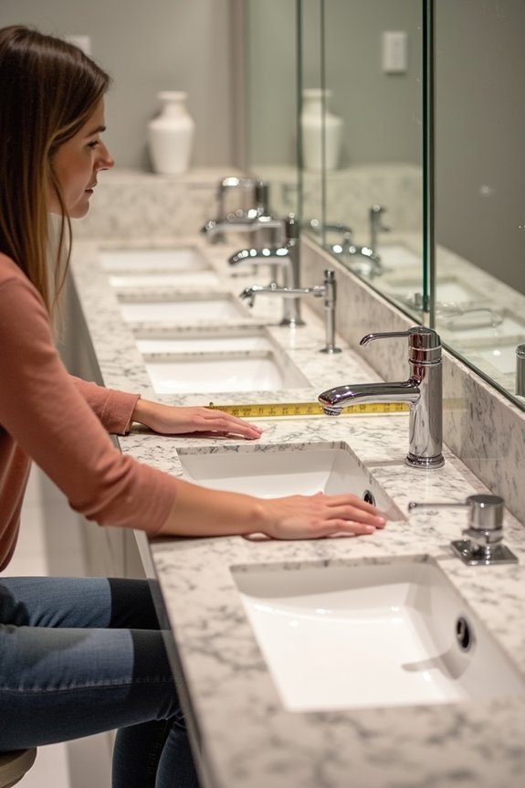 test different vanity heights hands on
