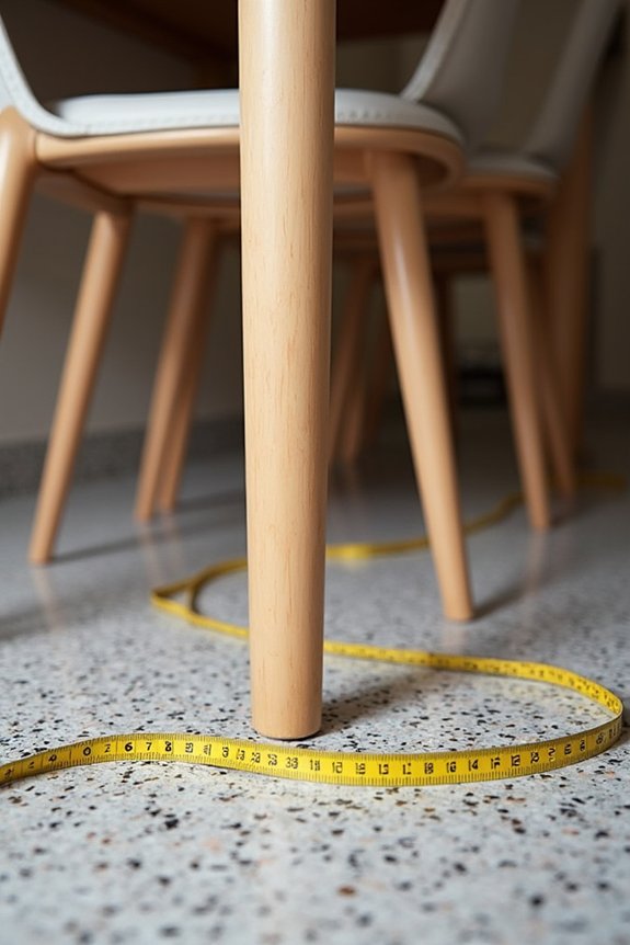 three foot dining clearance rule