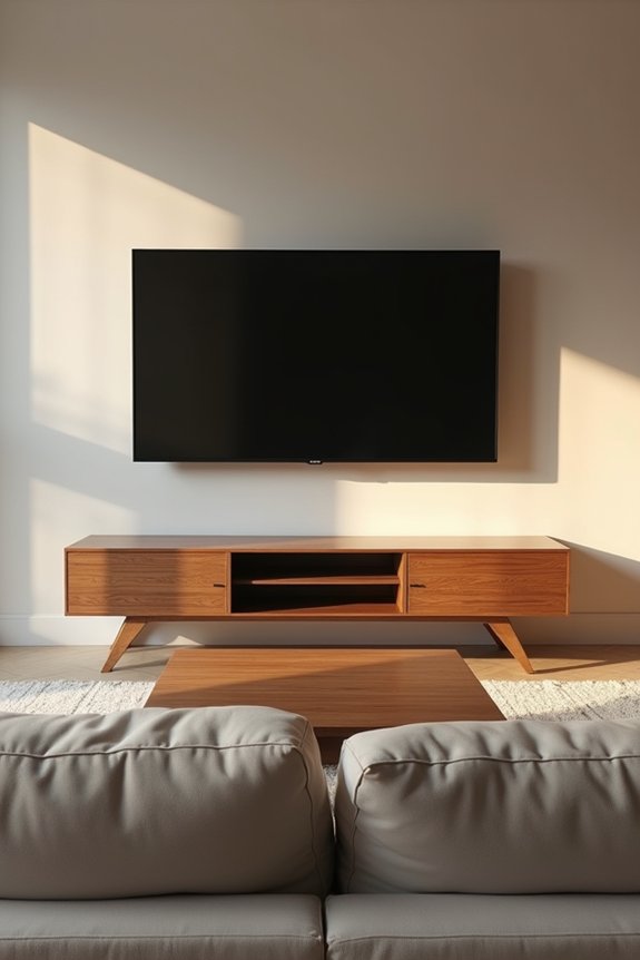 tv in front of couch for viewing
