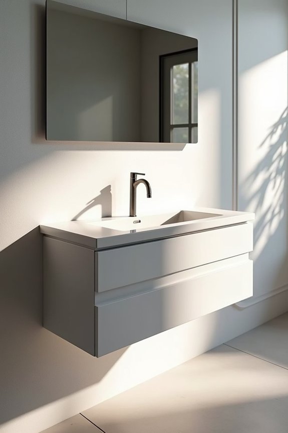 wall hung vs floating vanity heights