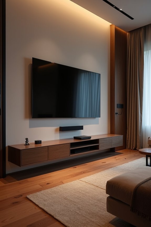 wall mounted tv eye level adjustable
