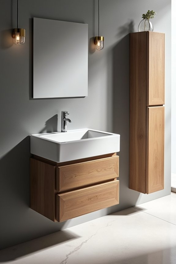 wall mounted vs freestanding vanity performance